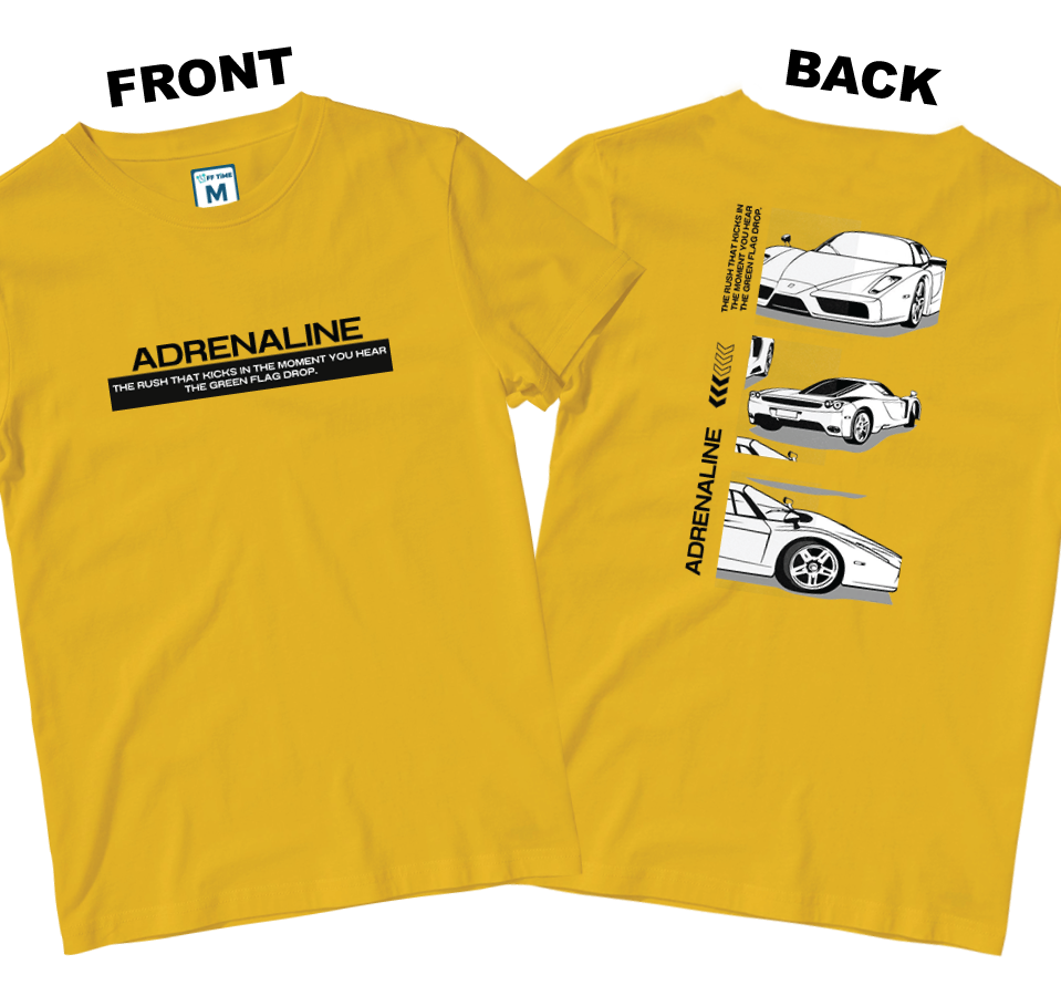 Cotton Shirt: ADRENALINE (Front and Back)