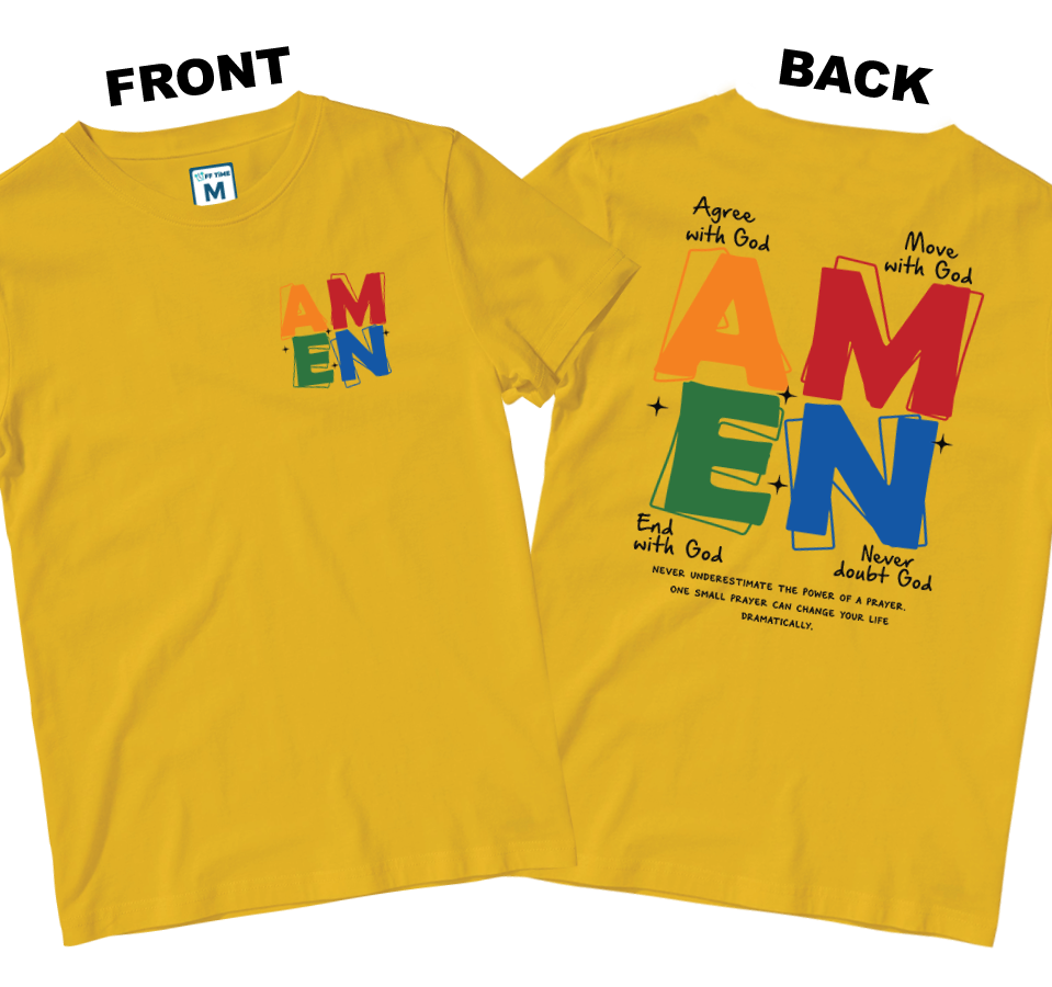 Cotton Shirt: AMEN (Front and Back)