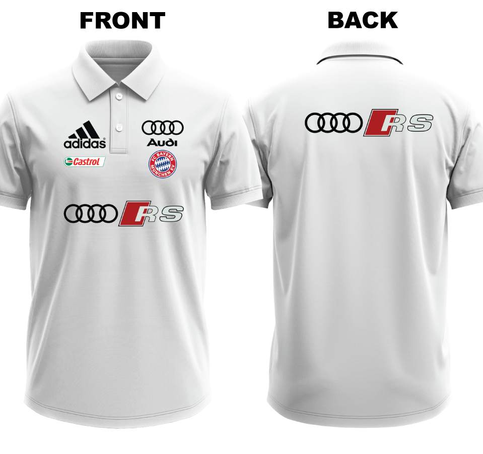 Drifit Polo Shirt: Audi RS (Front and Back)