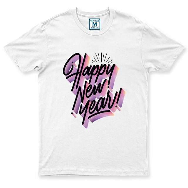 C.Spandex Shirt: Brush Script New Year