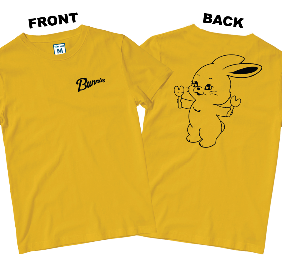 Cotton Shirt: Bunnies Tokki (Front and Back)