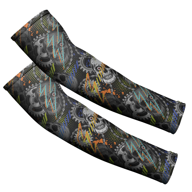 Arm Sleeves: Colored Skulls
