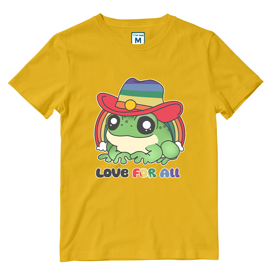 Cotton Shirt: Frog Rainbow