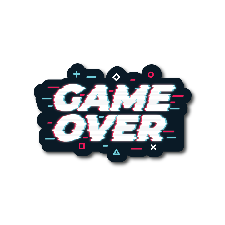 Acrylic Vehicle Badge: Game Over