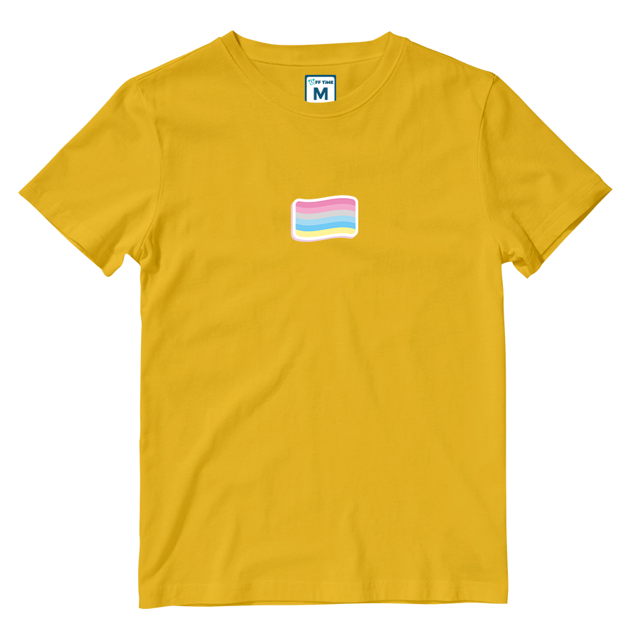 Cotton Shirt: Genderflux Flag