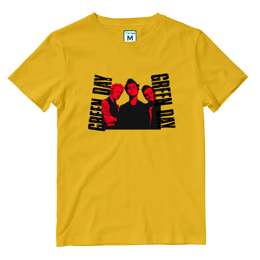 Cotton Shirt: Green Day Grunge