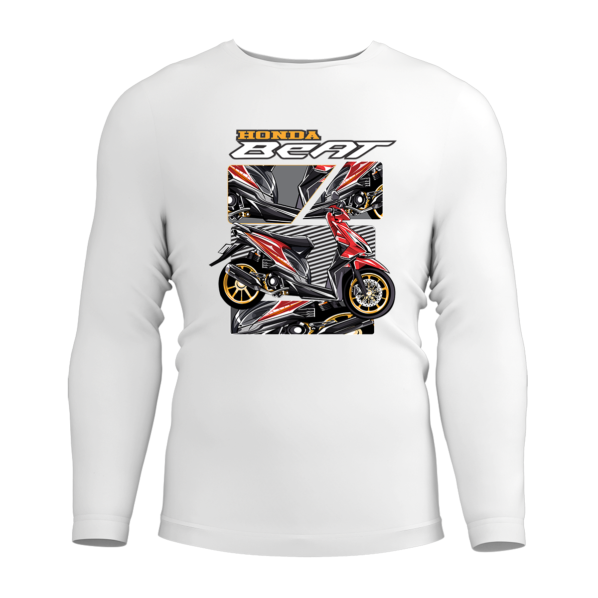 Long Sleeve Drifit Shirt: Honda Beat Red
