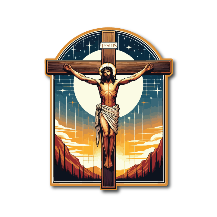 Acrylic Vehicle Badge: Jesus Twilight