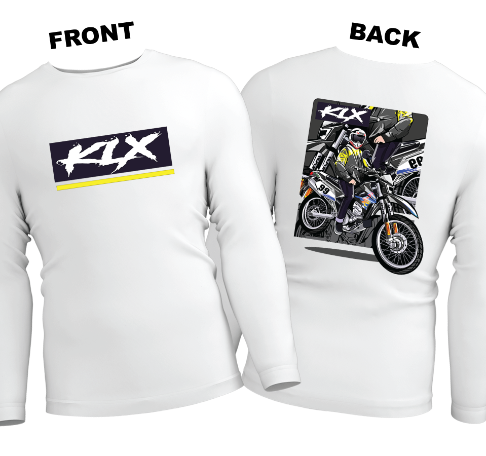 Long Sleeve Drifit Shirt: KLX (Front and Back)