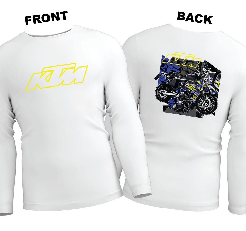 Long Sleeve Drifit Shirt: KTM (Front and Back)
