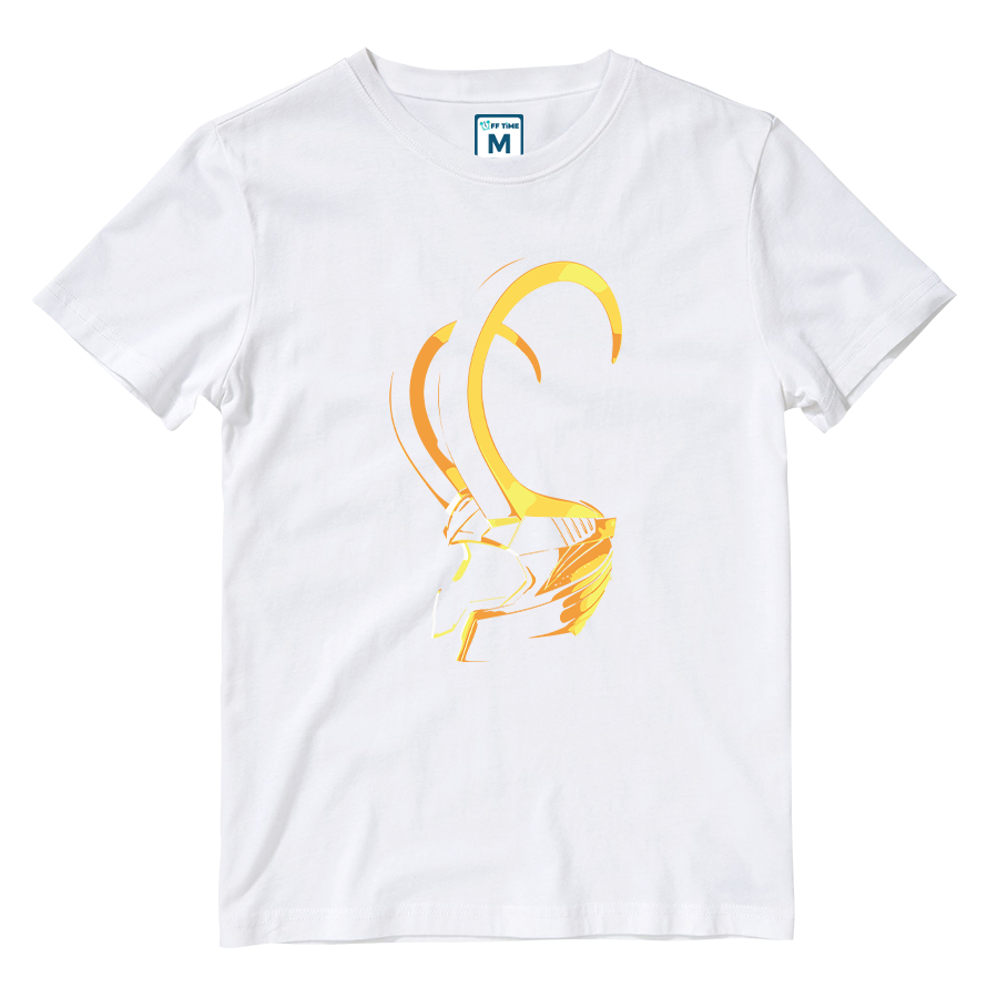 Cotton Shirt: Loki Helmet