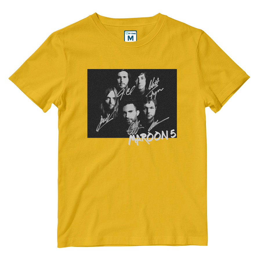 Cotton Shirt: Maroon 5 Signatures