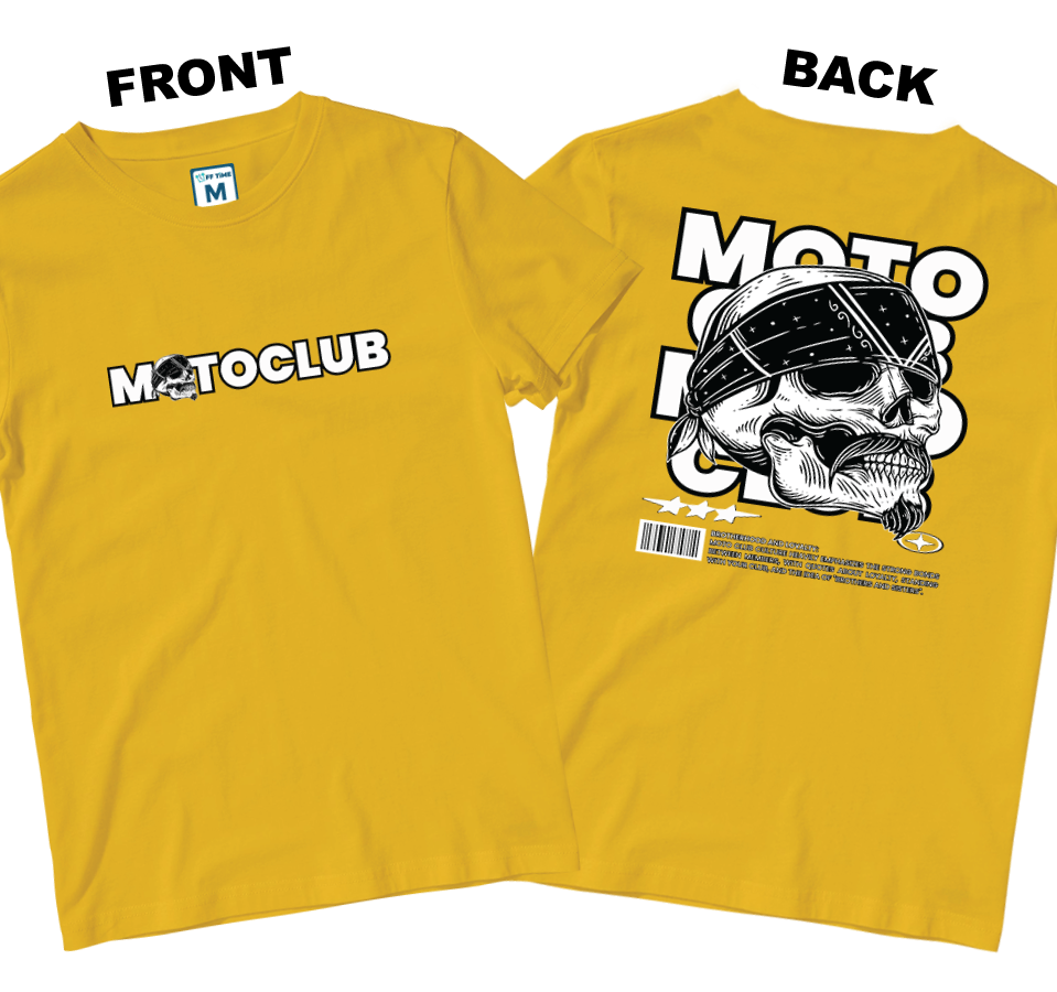Cotton Shirt: Moto Club (Front and Back)