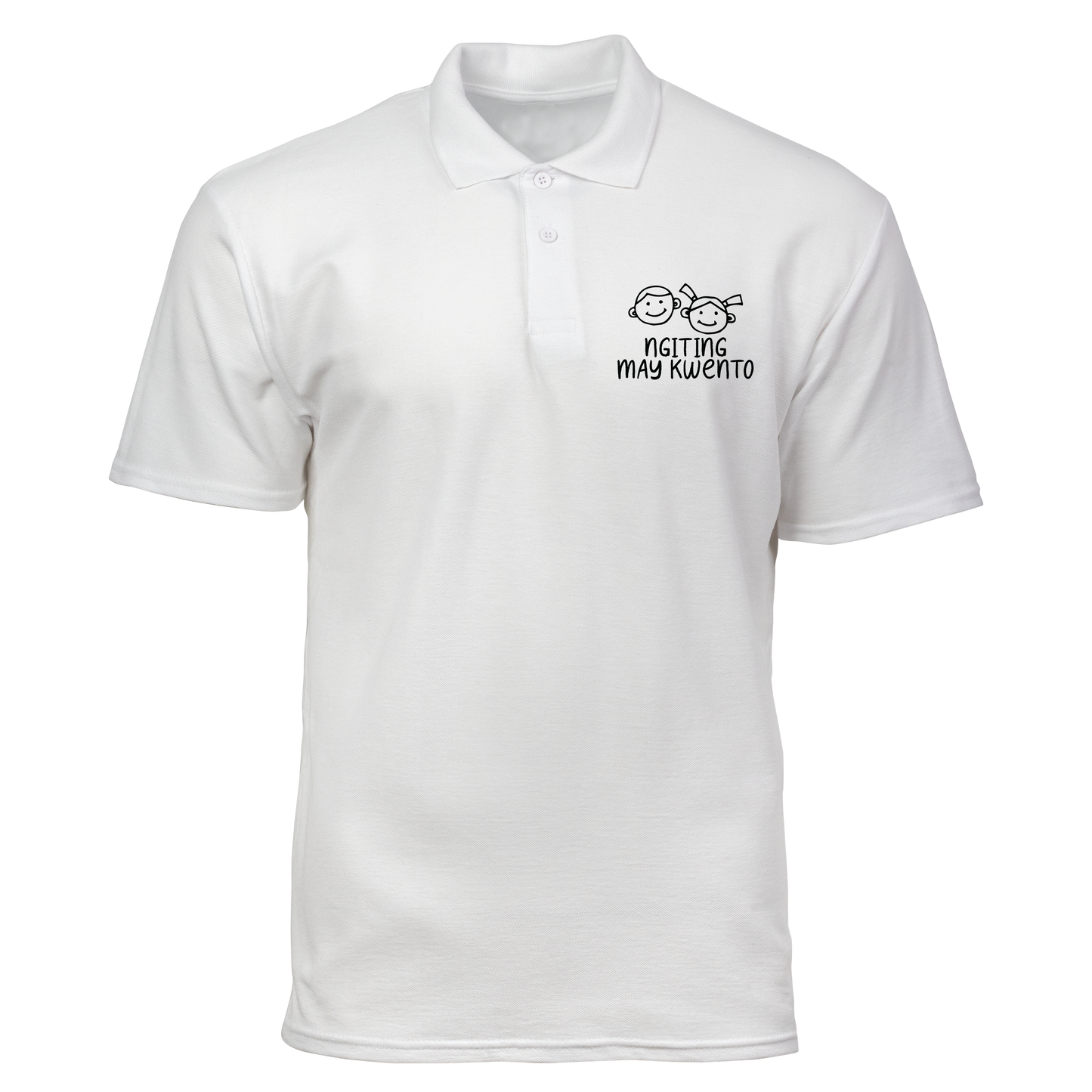 Cotton Polo Shirt: Ngiting May Kwento Pocket