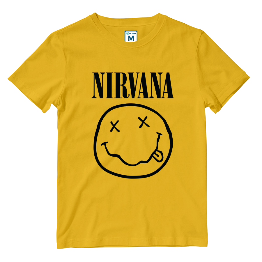 Cotton Shirt: Nirvana Smile Logo