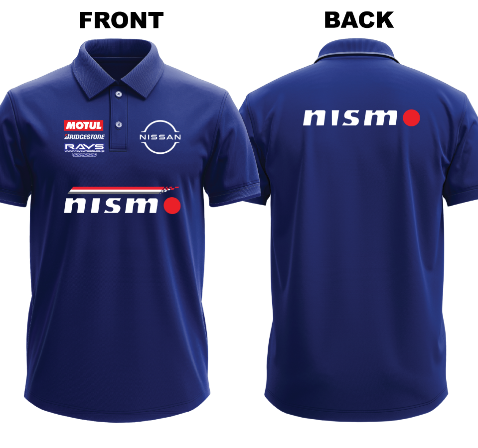 Drifit Polo Shirt: Nissan Nismo (Front and Back)