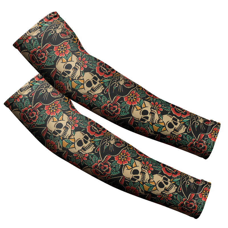 Arm Sleeves: Panther Skulls