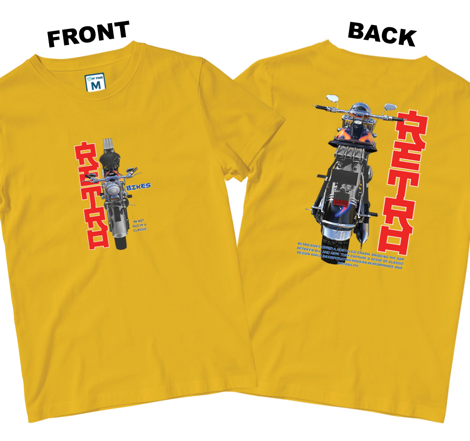 Cotton Shirt: RETRO BIKES (Front and Back)