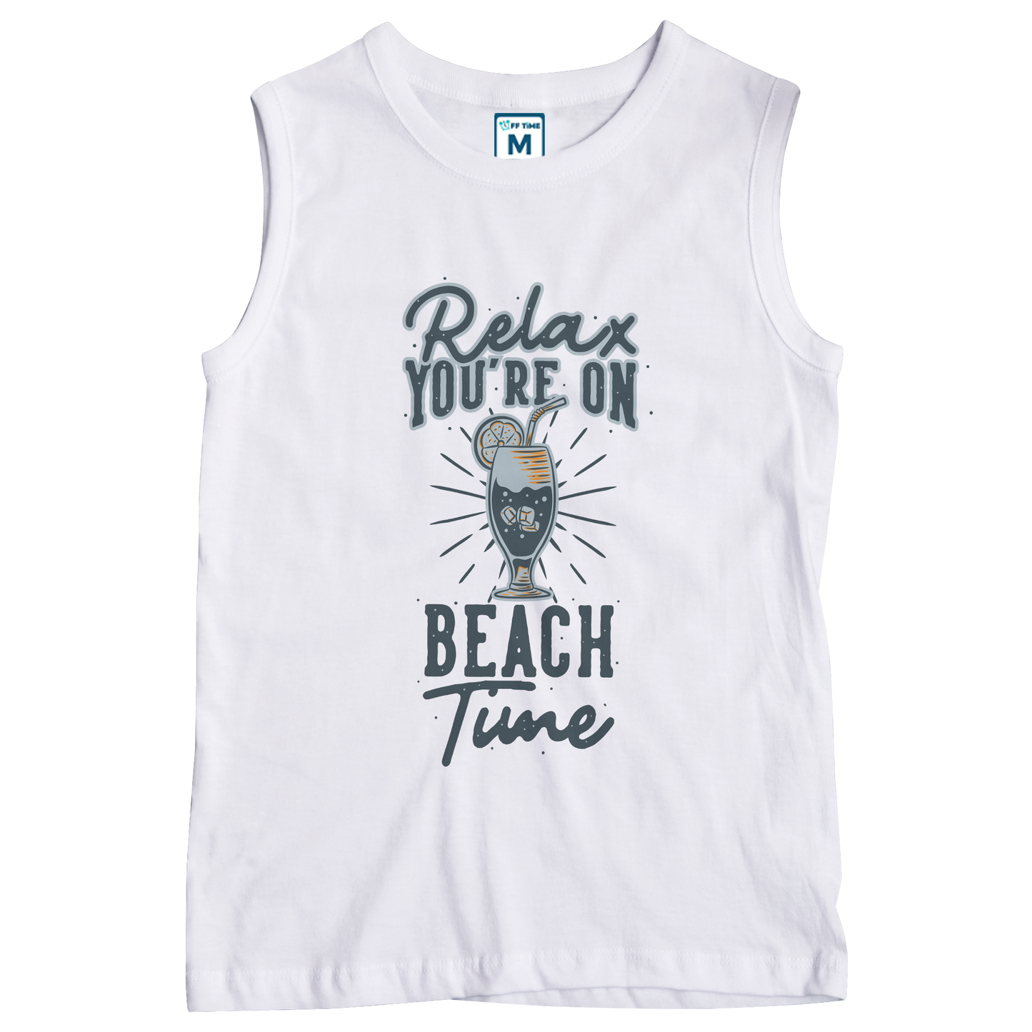 Sleeveless Drifit Shirt: Relax Beach