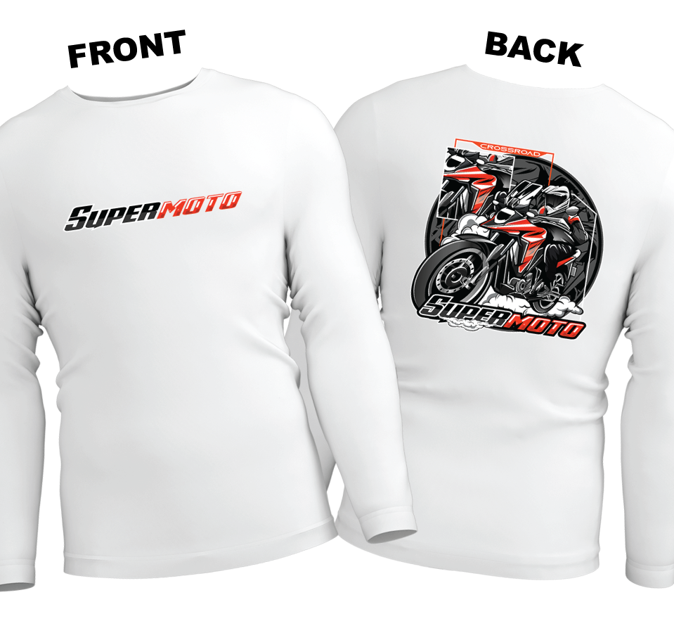 Long Sleeve Drifit Shirt: Supermoto (Front and Back)