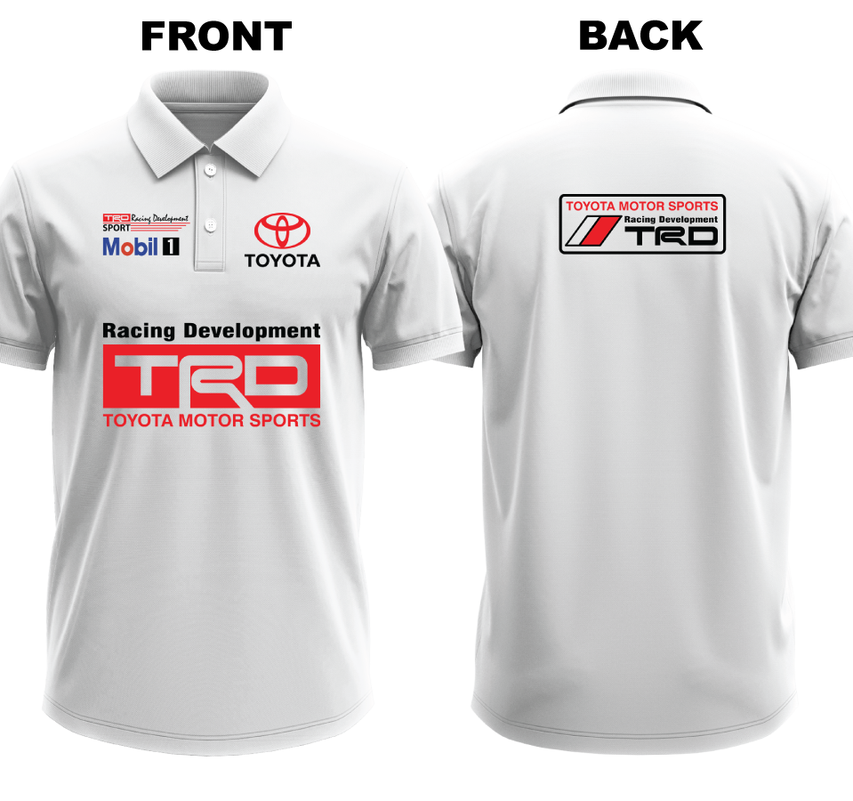 Drifit Polo Shirt: Toyota TRD (Front and Back)