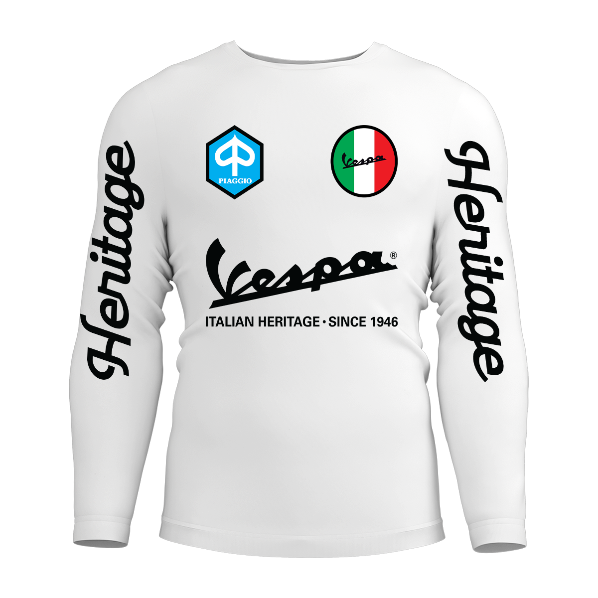Long Sleeve Drifit Shirt: Vespa Italian Heritage