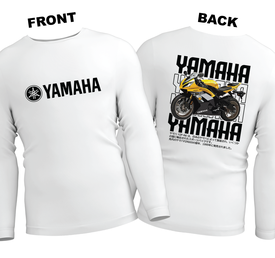 Long Sleeve Drifit Shirt: Yamaha (Front and Back)