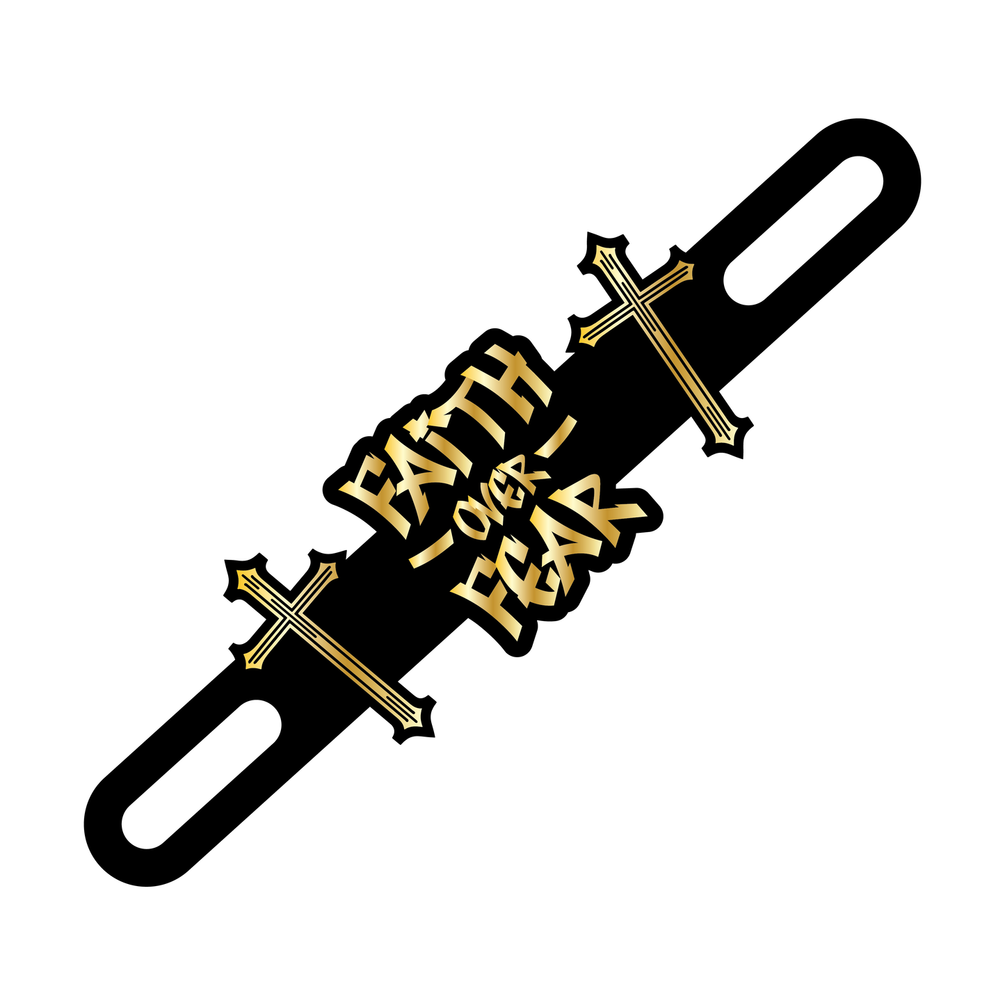 Motorcycle Plate Badge: Faith Over Fear
