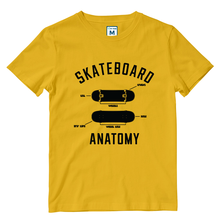 Cotton Shirt: Skateboard Anatomy