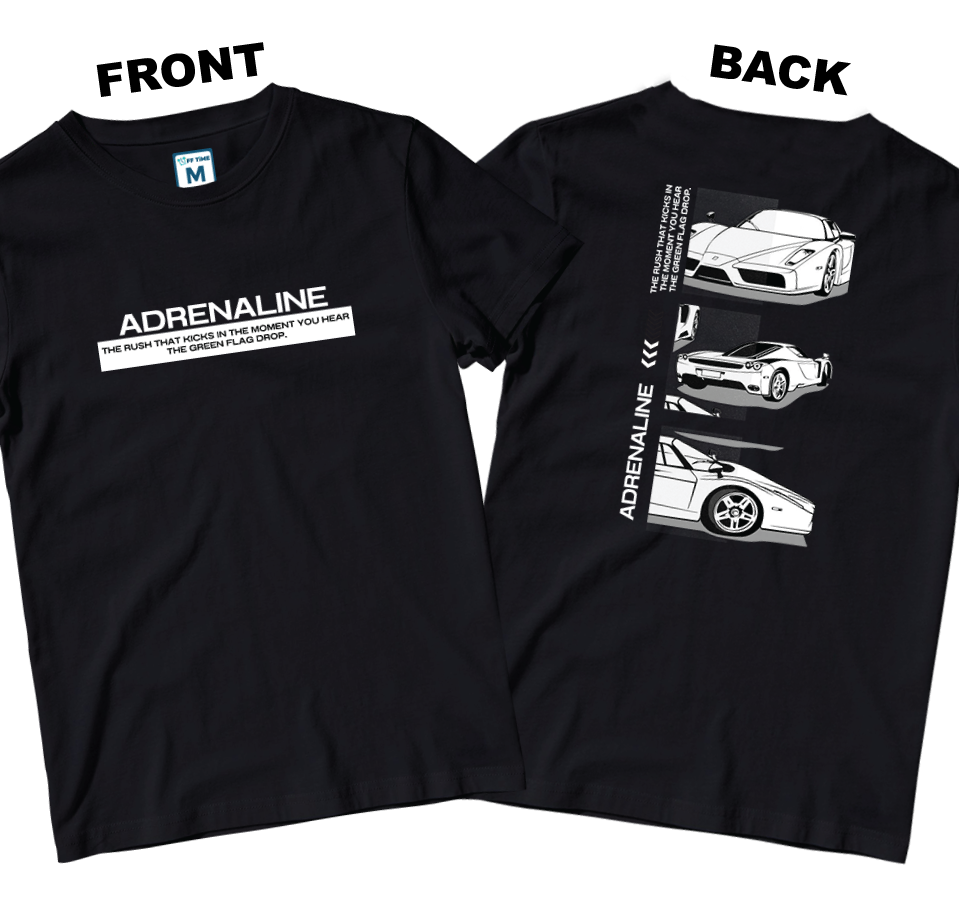 Cotton Shirt: ADRENALINE (Front and Back)