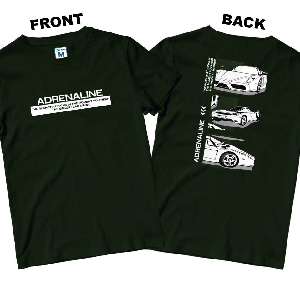 Cotton Shirt: ADRENALINE (Front and Back)