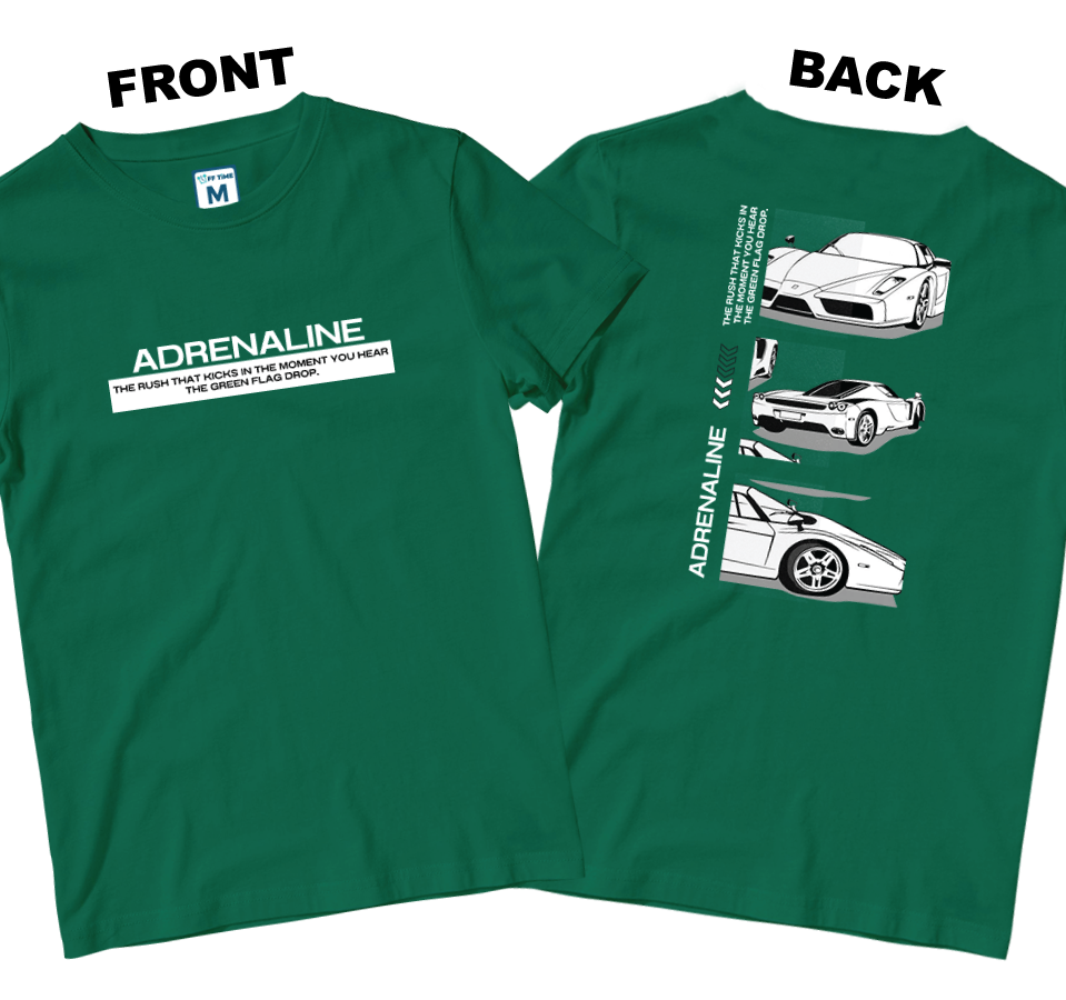 Cotton Shirt: ADRENALINE (Front and Back)