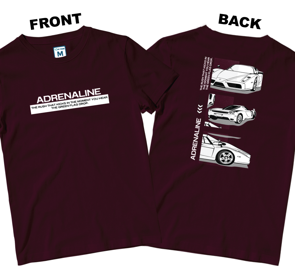 Cotton Shirt: ADRENALINE (Front and Back)