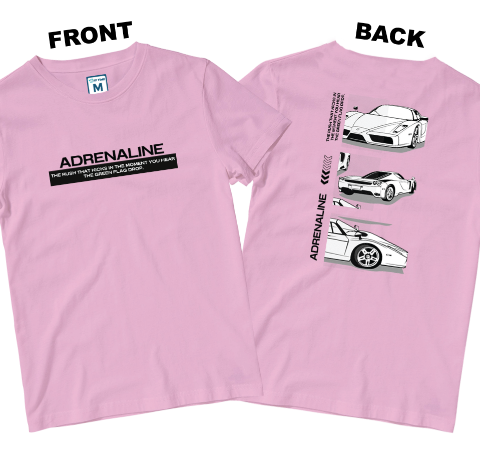 Cotton Shirt: ADRENALINE (Front and Back)