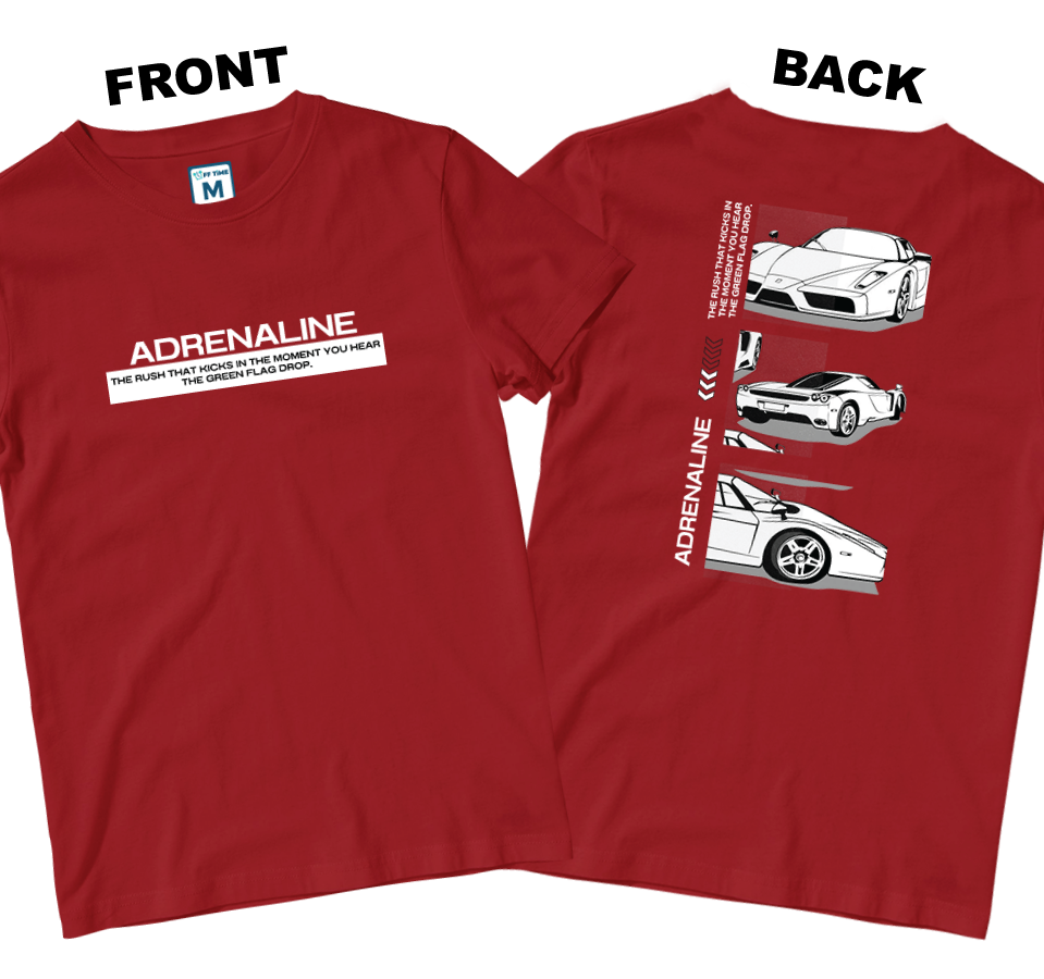 Cotton Shirt: ADRENALINE (Front and Back)