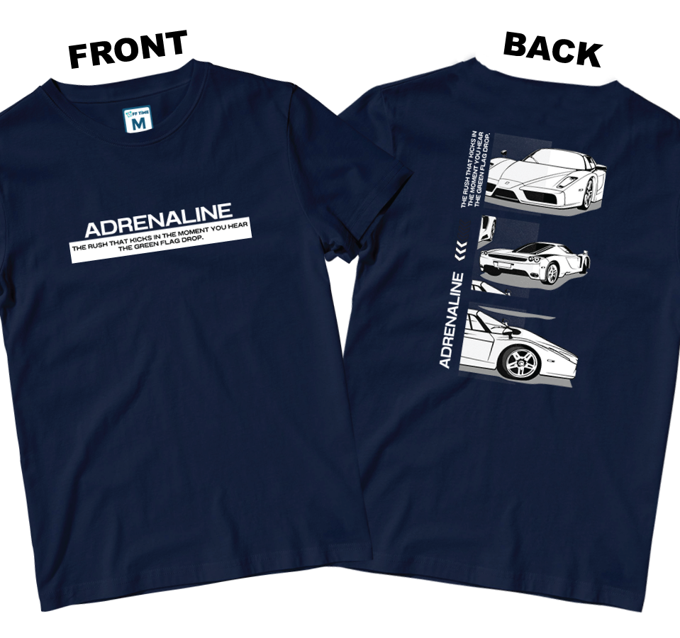 Cotton Shirt: ADRENALINE (Front and Back)