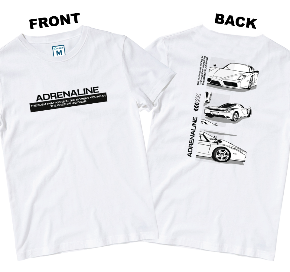 Cotton Shirt: ADRENALINE (Front and Back)