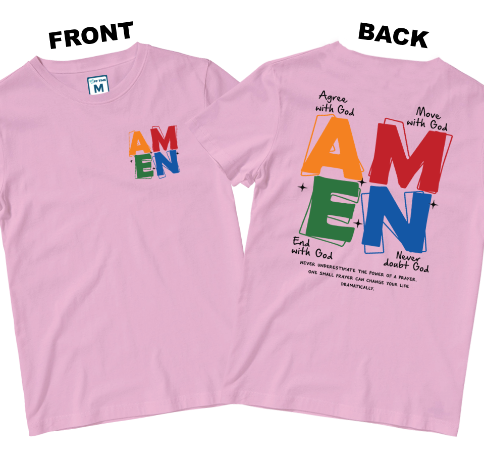 Cotton Shirt: AMEN (Front and Back)