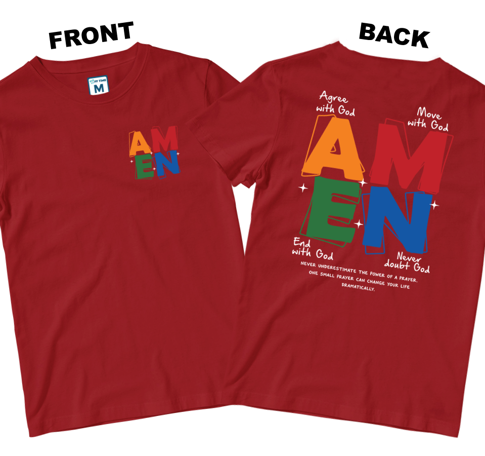 Cotton Shirt: AMEN (Front and Back)
