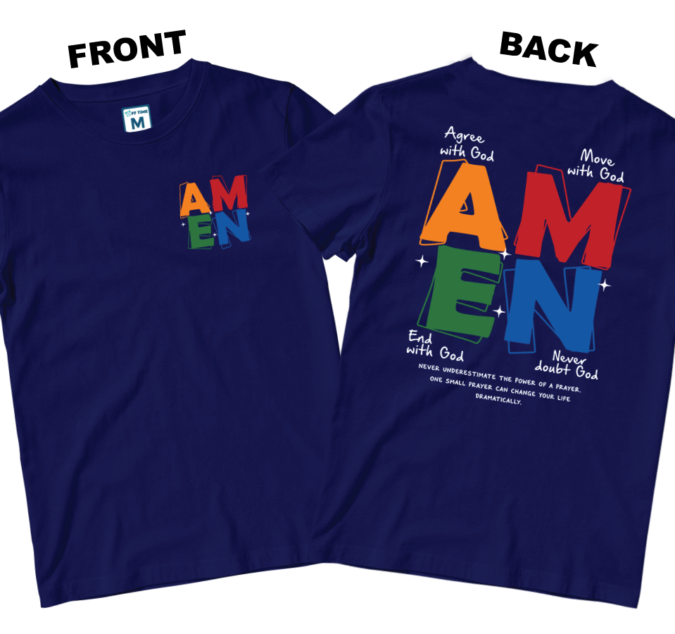 Cotton Shirt: AMEN (Front and Back)