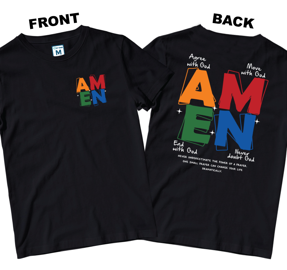 Cotton Shirt: AMEN (Front and Back)