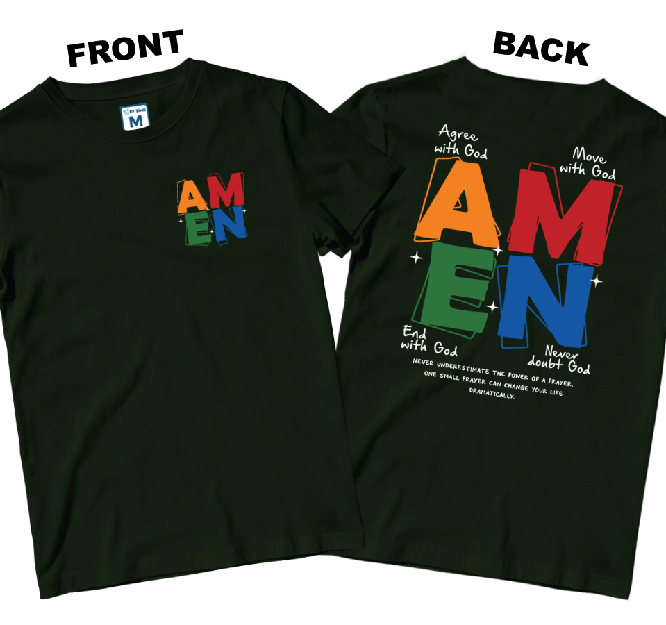 Cotton Shirt: AMEN (Front and Back)