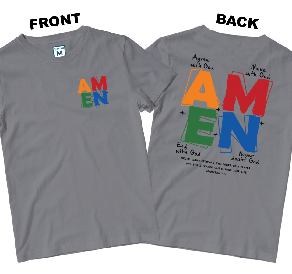 Cotton Shirt: AMEN (Front and Back)