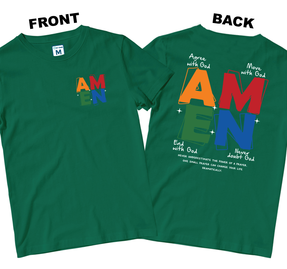 Cotton Shirt: AMEN (Front and Back)