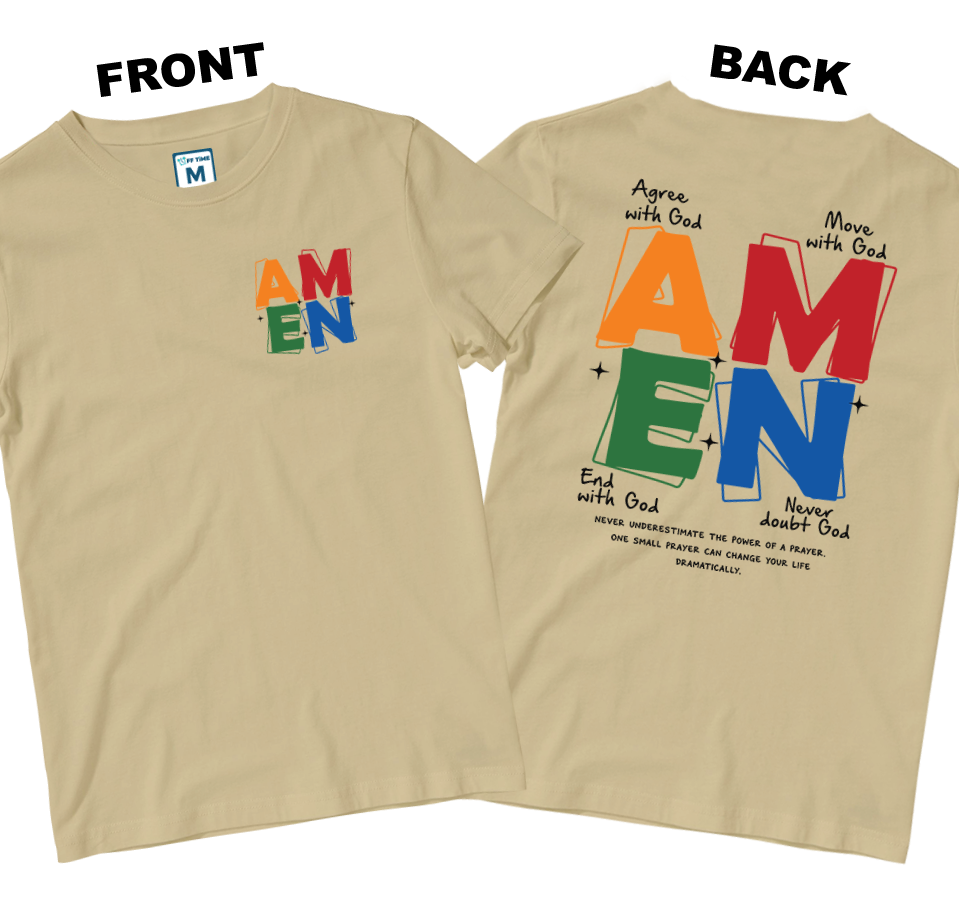 Cotton Shirt: AMEN (Front and Back)