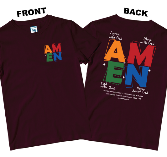 Cotton Shirt: AMEN (Front and Back)