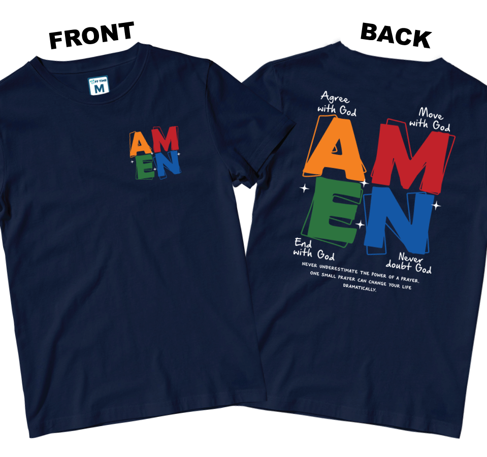 Cotton Shirt: AMEN (Front and Back)