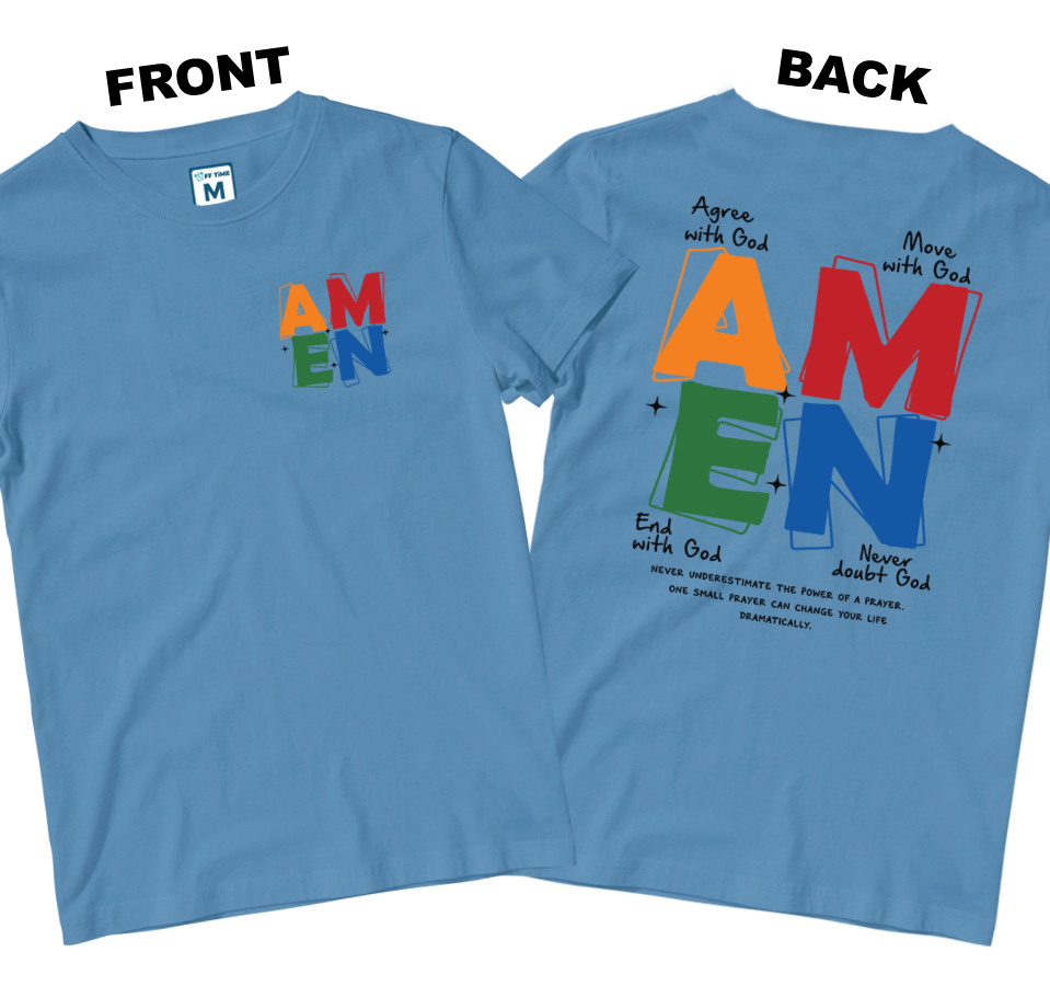 Cotton Shirt: AMEN (Front and Back)