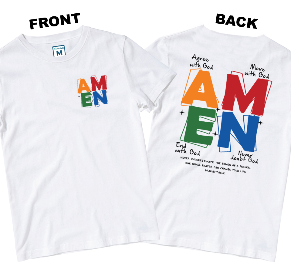 Cotton Shirt: AMEN (Front and Back)