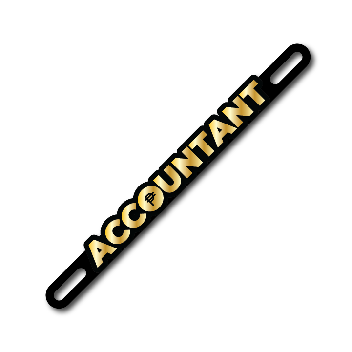 Car Plate Badge: Accountant Ver 2